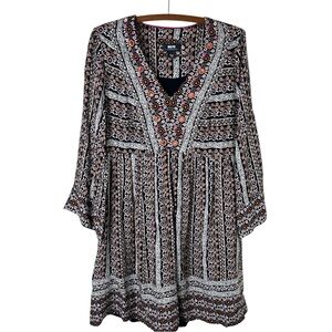 ANTHROPOLOGIE MAEVE Naomi Embroidered Tunic Dress Size Small